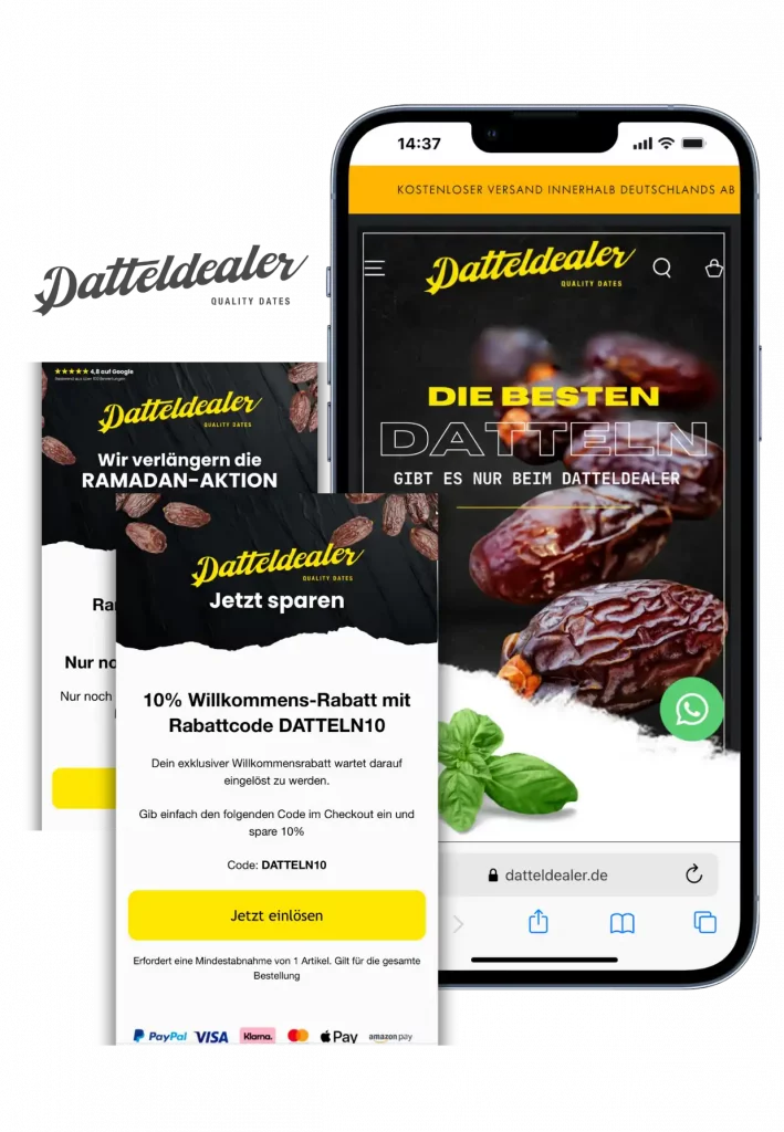 Smartphone mit Datteldealer Fallstudie