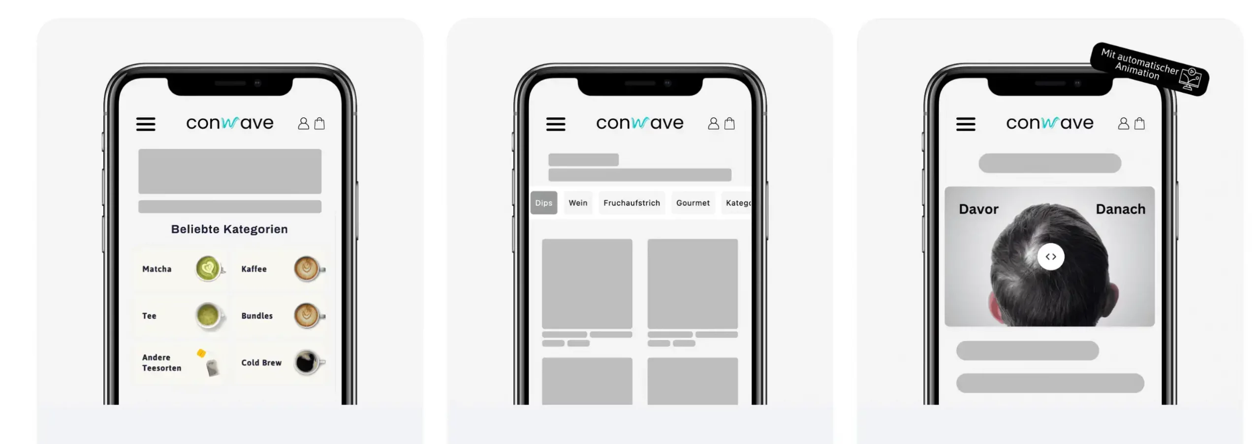 Shopify Sections von Conwave für Shopify Onlineshop