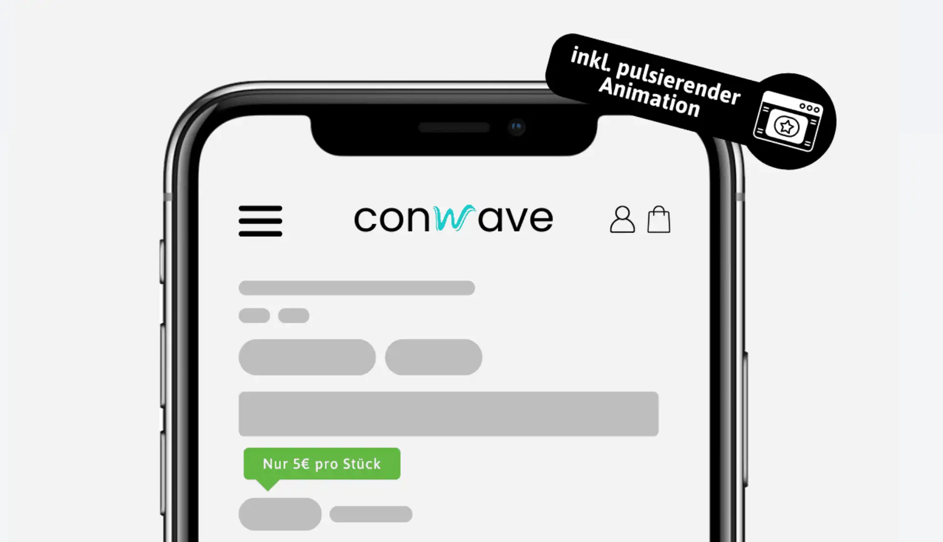 Pricing Badge von Conwave für Shopify Onlineshop