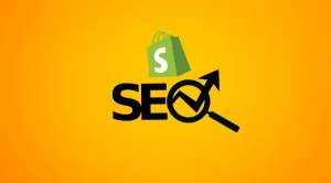 Dieses Bild zeigt das Beitragsbild mit Shopify SEO Logo